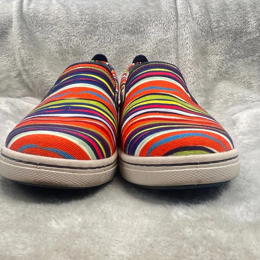 Dansko Belle Women Size‎ 7.5 Multi Color Stripe Fabric Casual Slip-on